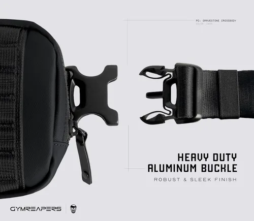 Vista 6 de Gymreapers Bolsos cruzados pequeños de viaje para hombres y mujeres con bolsillo oculto, riñonera cruzada impermeable para hombres con cinturón