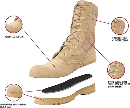 Vista 3 de Rothco G.I. Type Sierra Sole Botas tácticas