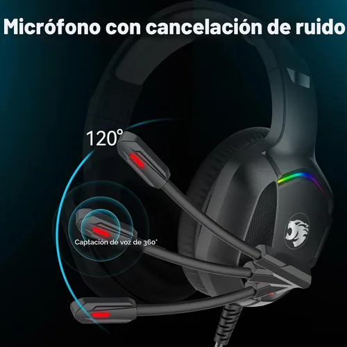 Vista 3 de IMYB A36 Auriculares para juegos con micrófono estéreo para PC, PS5, Xbox Negro