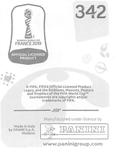 Vista 2 de 2019 Panini FIFA Women's World Cup France Album Stickers (Individual Sticker Only) Soccer #342 Jenna Hellstrom Canada 2 Inch by 2 1/2 Inch