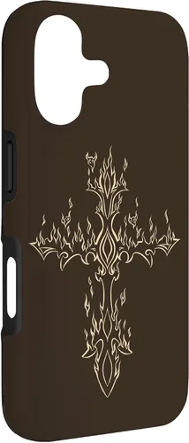 Vista 3 de Burning Cross in Flame Emo E-Girl Boy Alt Trad Mall Y2K Goth Case for iPhone 17