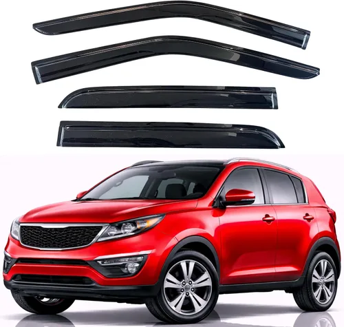 Vista 27 de KPY Protector de lluvia compatible con Toyota RAV4 1996-2000 (4 puertas), 4PC Visera de ventana Deflectores de ventilación de ventana lateral