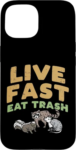 Vista 6 de iPhone 16 Fast Live Eat Trash Raccoon Opossum Skunk Street Cats Gift Case
