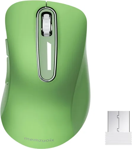 Vista 25 de memzuoix Ratón inalámbrico de 2.4G, mouse de computadora de 1400 DPI con receptor USB, ratones USB inalámbricos portátiles a batería para laptop
