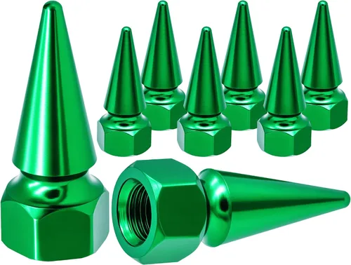Vista 14 de 4 piezas de tapas de válvula de rueda con forma de punta, tapa de aire de aluminio para automóviles, cubiertas universales de válvula de rueda a