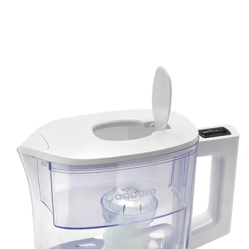 Vista 5 de Aquara® Jarra de filtro de agua ultra delgada de 5 tazas con 1 filtro estándar, sin BPA, certificado WQA que reduce el cobre, mercurio, cloro y más