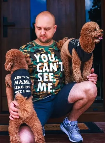 Vista 2 de Camiseta divertida para hombre con texto en inglés "You Cant See Me", camiseta de humor sarcástico para adultos