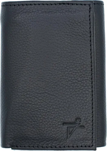 Vista 7 de RFID Safe Cartera de cuero triple plegable J130 Pulgar ID Key Holder YKK Zip Bill ranura en bolsa de regalo, Negro J130TF, Billetera triple