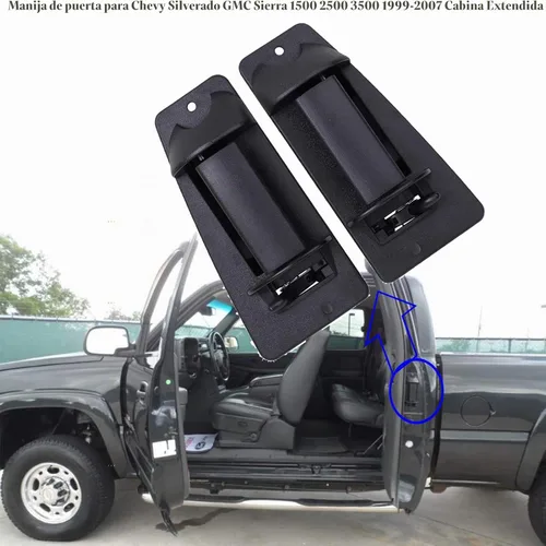 Vista 3 de Manija exterior de la puerta del pasajero del conductor trasero para Chevy GMC Extended Cab