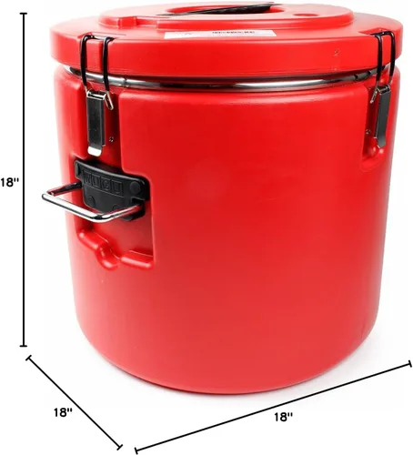 Vista 5 de Vollum Recipiente aislado rojo con interior de acero inoxidable 48 litros