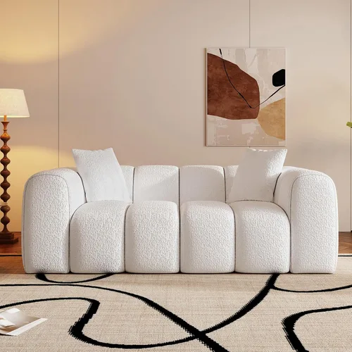 Vista 9 de WHGBJA Sofá cama 3 en 1 para sala de estar/dormitorio, convertible, modular Tumbona sin huesos de 79 pulgadas, sofá biplaza de gran tamaño, sofá