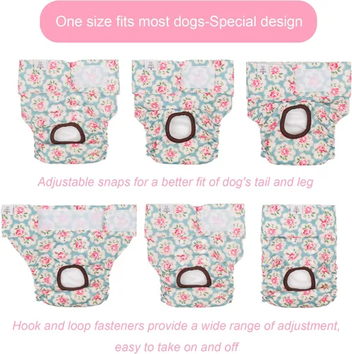 Vista 2 de CuteBone - Pañales para perras, paquete de 3 unidades para perritos, talla XS, D14XS