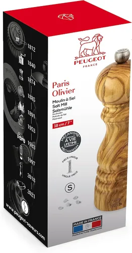 Vista 6 de Peugeot Molinillo de sal Paris Olivier 18cm - 7in Madera de Olivo