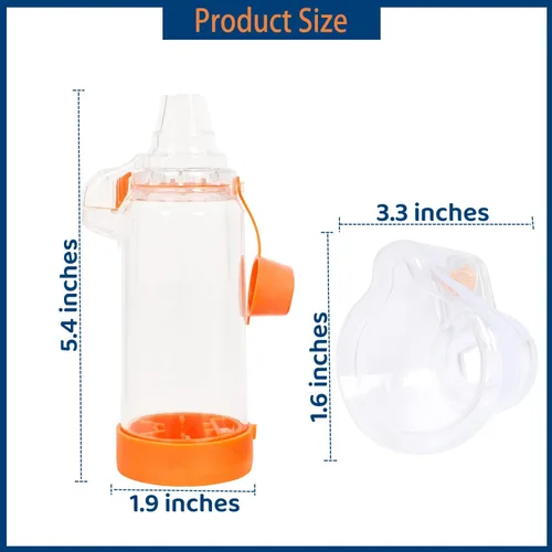 Vista 3 de PIUST Espaciador para niños y adultos con máscara naranja-niños