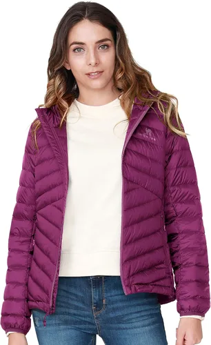 Vista 6 de CAMEL CROWN Chaqueta ligera con capucha para mujer, abrigos aislados acolchados y plegables