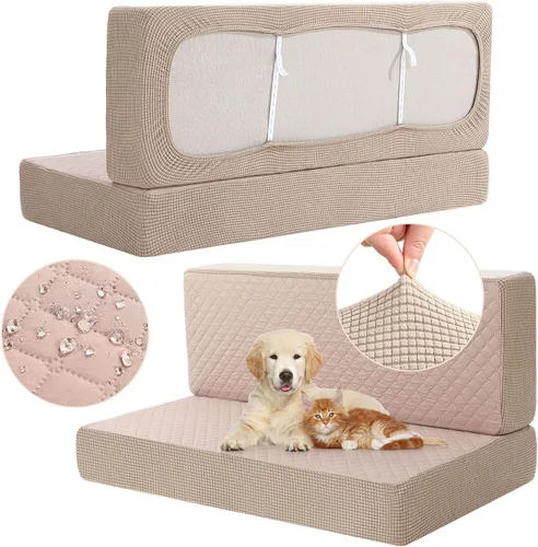 Vista 9 de Buryeah 4 piezas de fundas para cojines de comedor de RV Set de fundas para asientos de sofá, protector de muebles para autocaravana, 2 respaldos