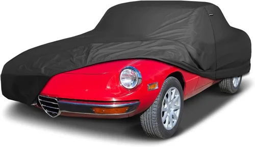Vista 40 de iCarCover Funda de automóvil personalizada de alta calidad para Alfa Romeo 147 2002-2007, resistente, impermeable, para todo tipo de clima, lluvia