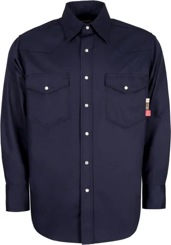 Vista 9 de KONRECO Camisas FR para hombre, 6.5 onzas, ligeras, uniformes de trabajo, resistentes al fuego, para soldar, repelente al agua y a las manchas