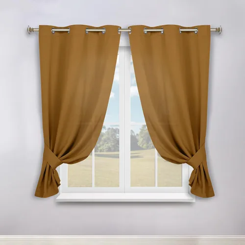 Vista 200 de Superior Cortinas Opacas, Oscurecimiento de Habitación, Dormitorio, Cortinas, Cocina, Acentos de Ventana de Sala de Estar, Bloqueo Solar, Térmico