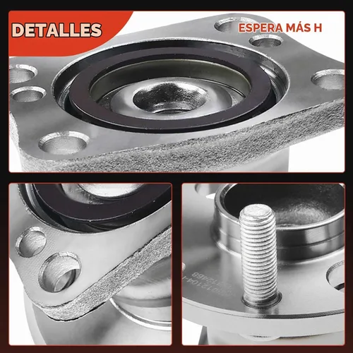 Vista 8 de A-Premium Cojinete de rueda trasera y conjunto de cubo con ABS y 5