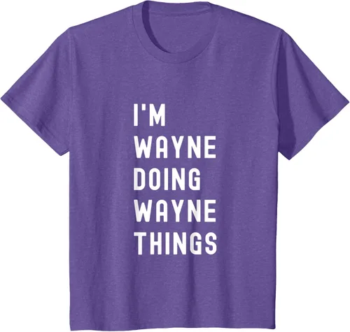 Vista 56 de Camiseta I'm Wayne Doing Wayne Things, Negro