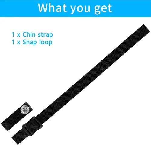 Vista 7 de Hockey Helmet Chin Strap with Single Strengthened Snap Ice Hockey Chin Strap Replacement Parts Loop Repair Kit