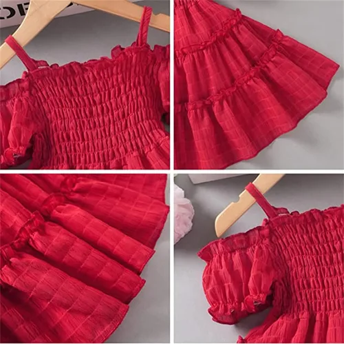 Vista 4 de Vestidos de princesa de fiesta para niñas pequeñas de 18 meses a 8 años