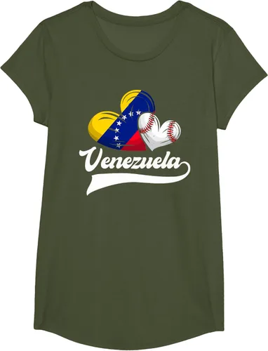 Vista 99 de Camiseta de béisbol venezolana con diseño de corazón y bandera de Venezuela, Negro