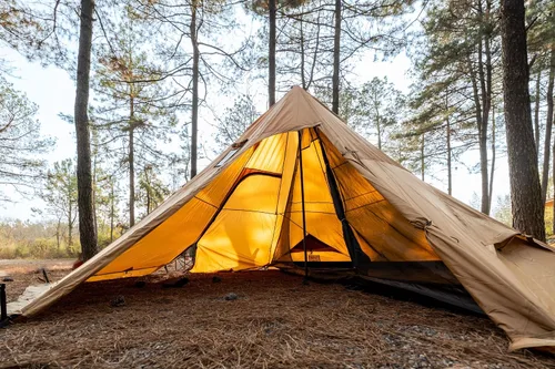 Vista 8 de Tienda Caliente con Toma para Estufa Onefires Tienda de Campaña Grande Tipo Tipi para Acampar en Familia al Aire Libre 4-8 Personas with Stove Jack