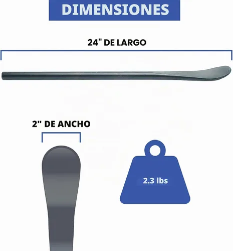 Vista 2 de Ken-Tool, 32120, palanca curva de montaje/desmontaje de neumático de 24 pulgadas