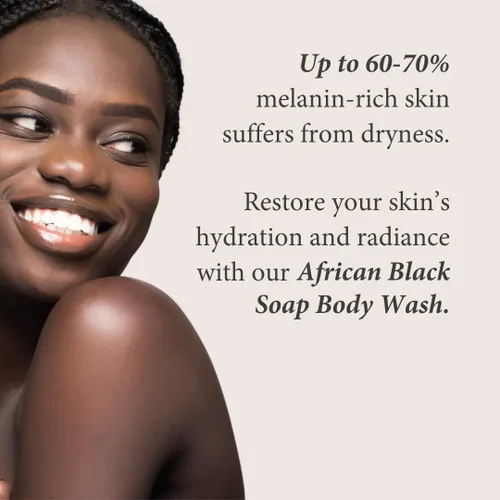 Vista 4 de Shea Radiance Gel de baño African Black Soap - Piel seca, eczema, erupciones cutáneas, limpiador de manchas Menta verde cítrica (16 onzas)