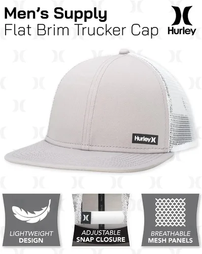 Vista 2 de Hurley Gorra de camionero de ala plana para hombre