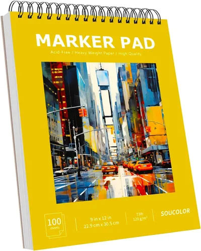 Vista 26 de Soucolor Suministros Escolares Cuaderno de bocetos de 9 x 12 pulgadas para profesor y estudiante de secundaria, paquete de 1 cuaderno de bocetos