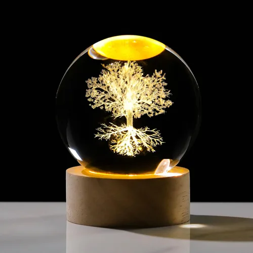 Vista 9 de Bola de cristal de 2.36 pulgadas con diseño de nube y lluvia en 3D, regalo para mujeres y hombres, bola decorativa de cristal grabada, pisapapeles