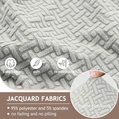 Vista 5 de ALIECOM Fundas de sofá seccional reclinable 100% impermeables en forma de L, elásticas, de esquina, funda de sofá seccional reclinable lavable, Gris