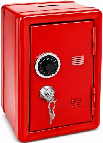 Vista 8 de Alcancía segura para niños, caja fuerte de metal con llave, caja de ahorro de dinero para niños y niñas, los mejores bancos de regalo