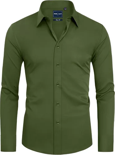 Vista 15 de Alimens & Gentle Camisas de vestir con escudo antimanchas para hombre vino borgoña