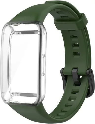 Vista 5 de Senter Funda de TPU suave premium Correas de repuesto de goma para Huawei Band 6/Honor Band 6 Smart Watch