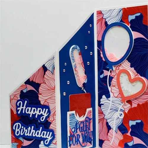 Vista 2 de DzIxY Shadow Happy Birthday - Troqueles de corte de metal para hacer tarjetas, kit de álbumes de recortes, papel en relieve, troquelados, plantillas
