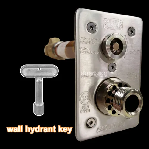 Vista 14 de P1300-PART-13-KEY Llave de boca de actualización para llave de grifo de agua ZURN para válvulas de hidrante y grifos de pared (plata)