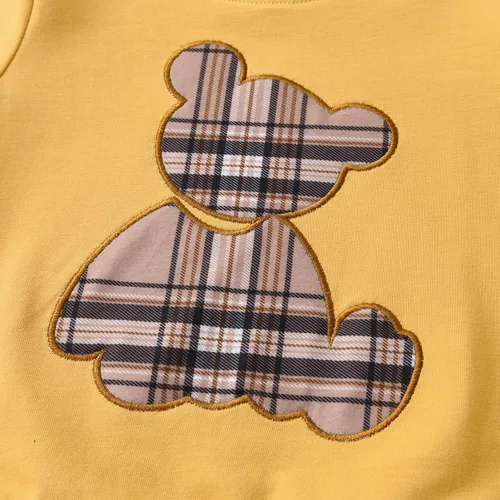 Vista 15 de Ropa de bebé niño niño manga larga con estampado de oso + pantalones deportivos