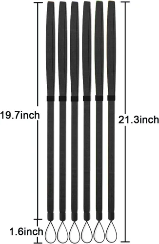 Vista 2 de AMUU Paquete de 6 cordones trenzados planos ajustables, para walkie-talkie, crucero, llaves, bolígrafo, teléfono, soporte para tarjetas