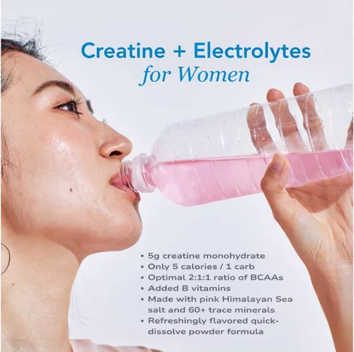 Vista 3 de Zeal Naturals Creatina con electrolitos y salud cerebral nootrópicos - 30 porciones Apoyo de las mujeres para energía, fuerza, concentración e