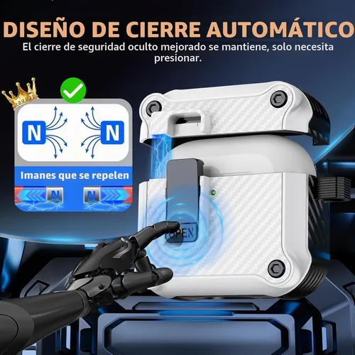 Vista 3 de Inesore Compatible con estuche para AirPods de 4ª generación, con kit de limpieza, cierre automático de presión seguro para nueva funda de carga