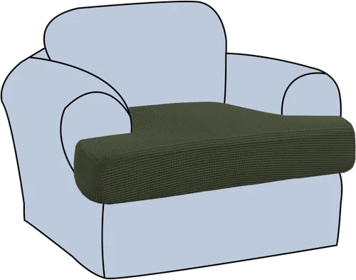 Vista 28 de H.VERSAILTEX Funda elástica para sillón con cojín en forma de T, fundas de cojín en T para sillón y sofá de sala de estar, funda para sofá, funda