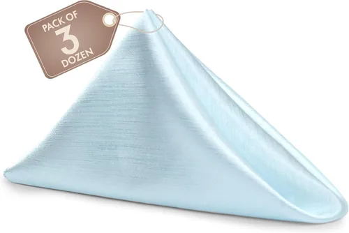 Vista 207 de Ultimate Textile -1 docena - Reversible Shantung Satin - Majestic - Servilletas de tela Majestic de 17 x 17 pulgadas color azul pizarra