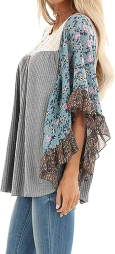 Vista 2 de CASURESS Blusa de manga 34 con estampado floral para mujer