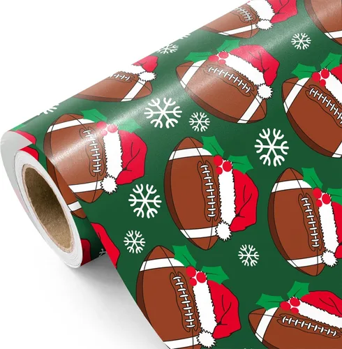 Vista 9 de WRAPAHOLIC Rollo de papel de regalo de béisbol - Rollo mini - 17 pulgadas x 9.8 pies - Papel de regalo deportivo clásico de béisbol, perfecto