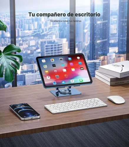 Vista 3 de JOIOT Soporte ajustable para tablet para escritorio, soporte portátil plegable