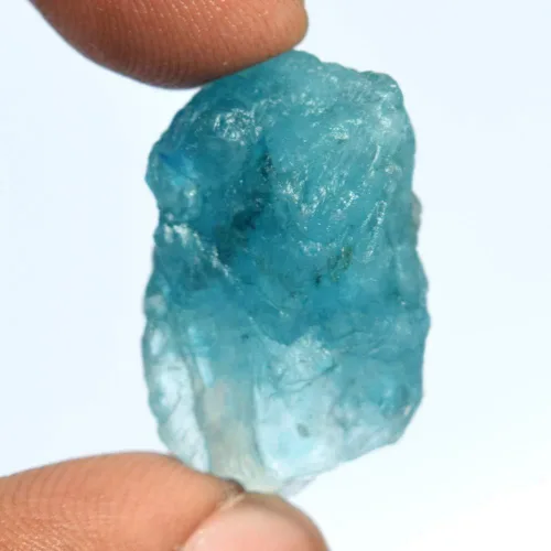 Vista 3 de Gema de aguamarina de cristal espiritual 2600 natural extraída por tierra y aguamarina en bruto para joyería Piedra preciosa Brasil - Aguamarina